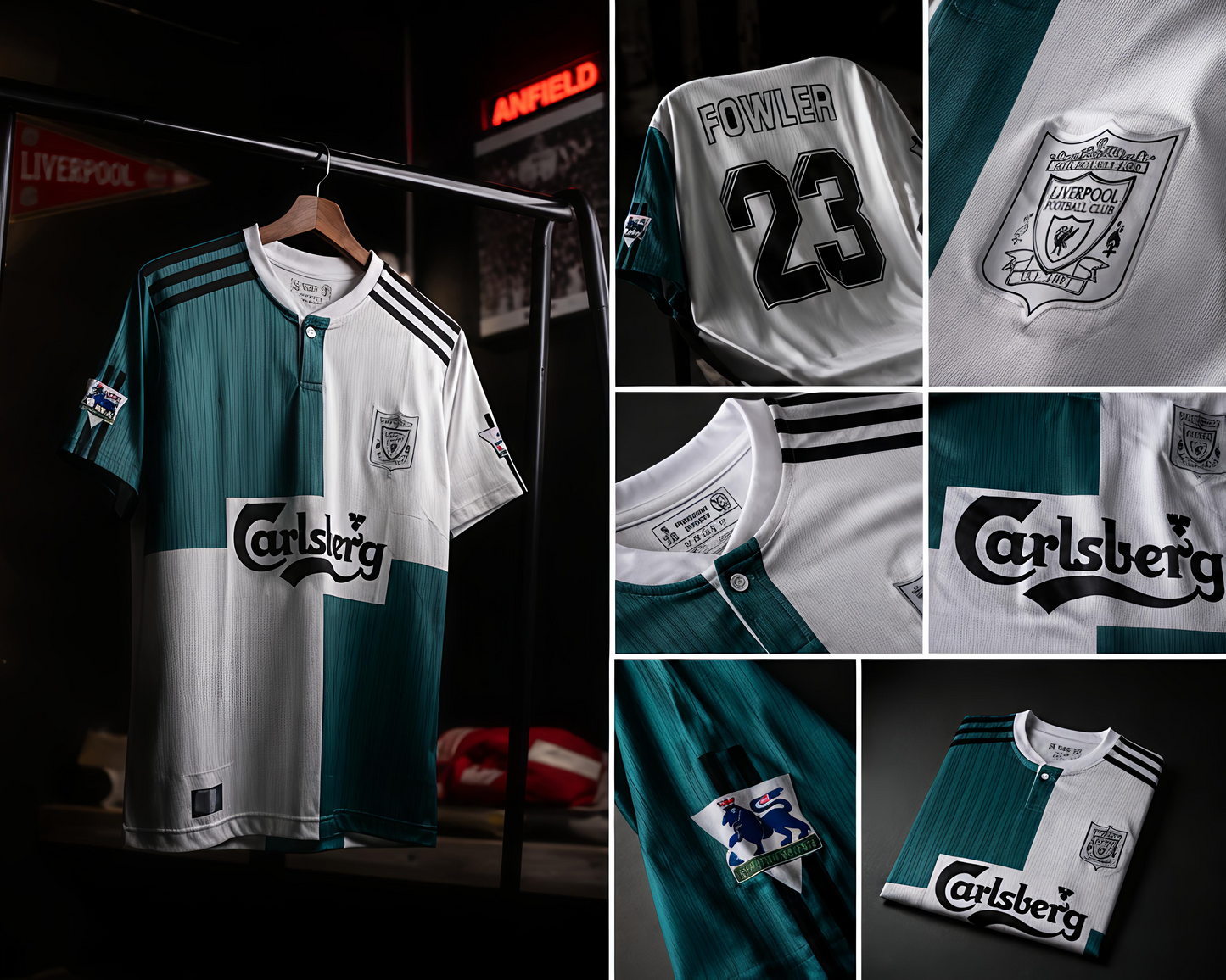 Liverpool 1995-96 Away Kit Button Type Half Sleeve