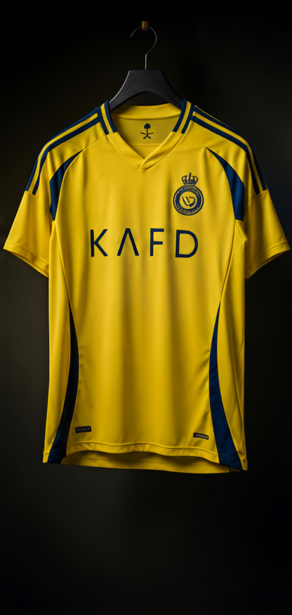 Christiano Ronaldo Al Nassr 2024 Yellow Home Jersey #cr7