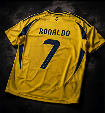 Christiano Ronaldo Al Nassr 2024 Yellow Home Jersey #cr7