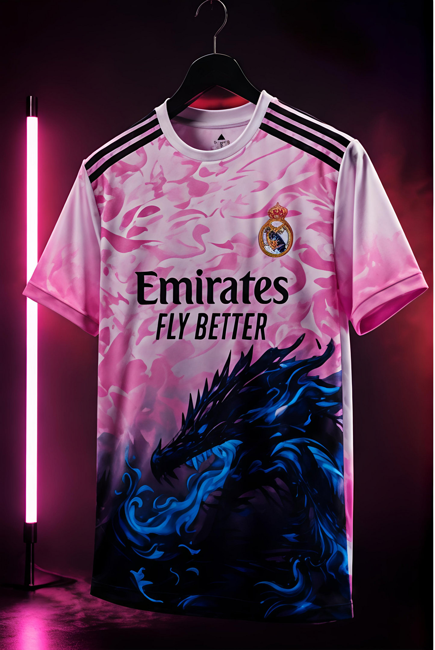 Real Madrid (Pink and Blue Dragon Edition)Jersey